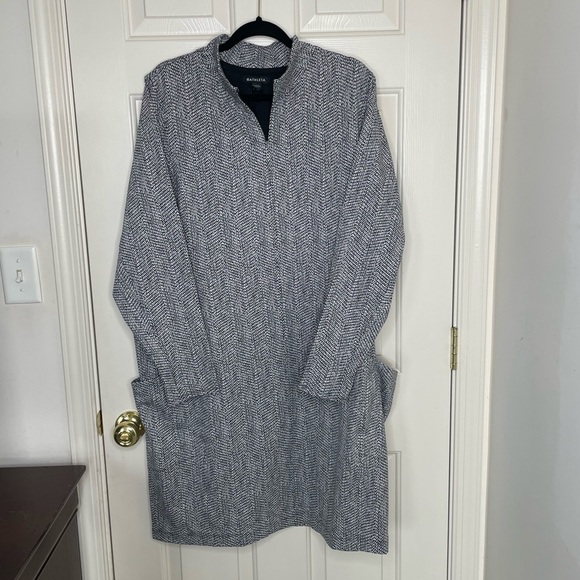ATHLETA Delancey textured dress fully lined side pockets white and black  | 3X - Picture 1 of 11